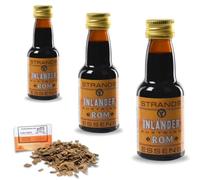 3 x Esencia Estilo Inlander Ron 25ml - Sin Alcohol, Rinde 2,25L, Con Virutas De Roble Francés Gratis