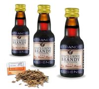 3 x Esencia Exclusive Brandy Style 25ml - Aroma Sin Alcohol Para 2,25L - Aroma Premium De Licor