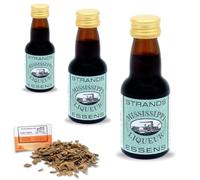 3 x Esencia Licor Whisky Mississippi 25ml - Sin Alcohol - Hasta 2,25L - Incluye Chips De Roble Francés 20g Gratis