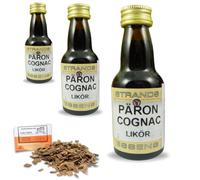 3 x Esencia Paron Cognac 25ml - Sin Alcohol - Hasta 2,25L - Incluye Chips De Roble Francés 20g Gratis