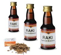 3 x Esencia Raki Estilo 25ml - Sin Alcohol - Hasta 2,25L - Incluye Chips De Roble Francés 20g Gratis