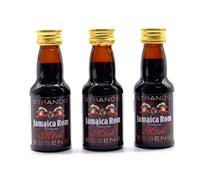 3 x Esencia Ron de Jamaica 25ml - Aroma Caribeño Oscuro, No Contiene Alcohol, para Vodka y Cócteles