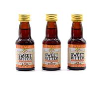 3 x Esencia Sweet Bitter 25ml - Sabor Dulce-Amargo Tradicional, No Contiene Alcohol, Para Vodka y Licores Caseros