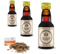 3 x Esencia Whisky Long Blend 25ml - Sin Alcohol - Hasta 2,25L - Incluye Chips De Roble Francés 20g Gratis