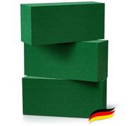 3 x espuma húmeda | Premium Blumensteckschaum Made in Germany 22x11x8 | Universal Steckmasse Steckschwamm Steckschwamm Steckziegel kompostierbar f. Blumen-Gestecke zum Basteln Feiern Hochzeit etc