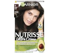 3 x GARNIER Nutrisse Ultra Crème Sin Siliconas Coloración Permanente Nutritiva 3.0 CASTAÑO OSCURO