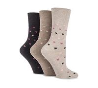 3 x Gentle Grip - Calcetines - Básico - para mujer Beige Neutrals 37-42