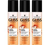 '3 x Gliss Kur Express Repair Acondicionador "TOTAL Repair para seco, strapaziertes pelo - 200 ml