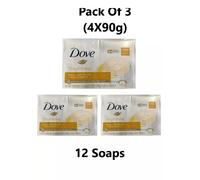 3 X Jabón En Barra Dove Nourishing Beauty Cream 4 X 90g (12 Jabones)
