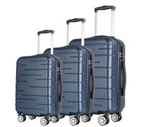 3 x Maletas de Viaje Juego o Set 3 piezas Rígidas Oferta, 1x Maleta de Cabina, 1x Mediana y 1x Grande. 4 Ruedas Dobles. Candado numérico. Equipaje, trolley. Material ABS. Resistentes. Asa telescópica.