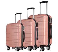 3 x Maletas de Viaje Juego o Set 3 piezas Rígidas Oferta, 1x Maleta de Cabina, 1x Mediana y 1x Grande. 4 Ruedas Dobles. Candado numérico. Equipaje, trolley. Material ABS. Resistentes. Asa telescópica.