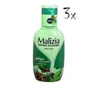 6 x Malizia Bagno Pino y verde Te Espuma Baños Bath Shower Foam 1 lt
