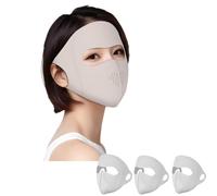 3 x Mascarillas integrales de protección solar para mujer después del tratamiento de belleza con láser, máscara integral para cubrir alergias faciales, lavables y reutilizables Multicolor,