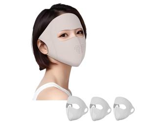 3 x Mascarillas integrales de protección solar para mujer después del tratamiento de belleza con láser, máscara integral para cubrir alergias faciales, lavables y reutilizables Multicolor,