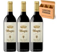 3 x Muga Crianza - Bodegas Muga - Envío 24 H - Caja Regalo Vino Rioja Muga - Seleccionado por Cosecha Privada (3 x Botellas 75 rianza)