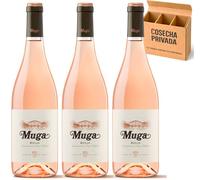 3 X Muga Rosado - Bodegas Muga - Envío 24 H - Caja Regalo Vino Rioja Muga - Seleccionado por Cosecha Privada (3 x Botellas 75 cl, Rosado)