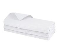3 x Paños de algodón 100% Suela de piqué en color blanco cocina toalla Limpieza Juego