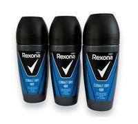 '3 X Rexona Men "Cobalt Dry Deo Roll On - 50 ML