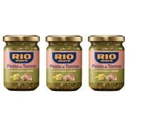 3 x Rio Mare Pesto al Tonno con Pistacchi e Limone Pesto de atún con pistachos y limón 130 g