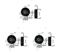 3 x Rodillo guía, correa trapezoidal dentada GATES para VW CALIFORNIA T4, GOLF