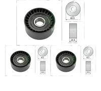 3 x Rodillo guía, correa trapezoidal dentada INA para DACIA, FORD, MITSUBISHI,