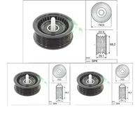 3 x Rodillo guía, correa trapezoidal dentada INA para MERCEDES-BENZ CLS (C218),