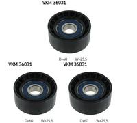 3 x Rodillo guía, correa trapezoidal dentada SKF para DACIA, FORD, MITSUBISHI,