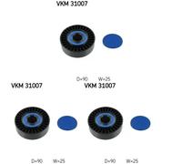 3 x Rodillo guía, correa trapezoidal dentada SKF para VW LT 28-46, LT II, T4