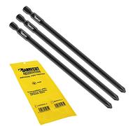 3 x SabreCut SCPH2157_3 157mm PH2 Destornillador para paneles de yeso con alimentación automática punta única Phillips No.2 resistente compatible con Makita BFR550 6843 DFR550