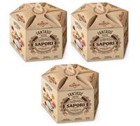 3 x Sapori Fantasie Golose Rica selección de productos de panadería, especialidades de Navidad italianas, paquete de 367 g