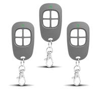 3 x SCS Sentinel Mando a distancia de 4 canales 433,92 MHz para puerta y garaje, mando a distancia Sentinel compatible con AAM0085, seguro, duradero y fácil de programar, color gris