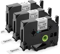 3 X Suminey 9mm 0.35 TZc-221 Negro sobre Blanco Compatible Etiqueta Reemplazo para Brother TZ TZe-221 TZe221 TZ221 para Brother Ptouch PT 1000 1005 1010 1230 PT-D210 H100LB E550WVP