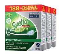 3 x Svelto Professional Detergente clásico en pastillas para lavavajillas Pro Formula Eco Cleaner, 3 paquetes de 188 pestañas cada una