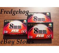 3 X TDK P5-60 Hs (Alta Estándar) Vídeo 8/8mm /Hi8 Videocámara Cintas/Casetes