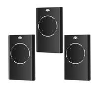 3 x Transmisores de puerta 868 MHz de 4 canales - Compatible con XT4 868 SLH LR, XT2 868 SLH LR, XT4/XT2 868 SLH - Reemplazo para control remoto para automatización de puertas y garaje - Negro