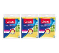 3 x Vileda Actifibre 100% paño de microfibra para limpiar ventanas / vidrio -...
