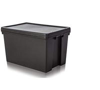 3 x Wham Bam Heavy Duty reciclado Box - 62 l, con Tapa - 59,5 x 40 x 37 cm - Negro