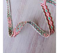 3 Yardas/bolsa Cinta Jacquárd Bordado Encaje Tela Decorativa, Patrones Geométricos para Costura Manualidades DIY Accesoires Navidad Halloween