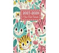 3 Year Pocket Calendar 2027-2029: 36-Month from January 2027 to December 2029 with Holidays, Inspirational Quotes and Passwords / Small Size 4 x 6.5 / Cats Design