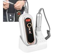 30.000 rpm recargable/plug-in, mini amoladora eléctrica portátil, taladro de uñas eléctrico con cepillo de carbón, fácil de transportar, enchufe blanco