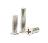 30-100 Piezas M4-M6 FM-type Tornillos para máquina de cabeza avellanada cruzada en acero al carbono, niquelados, M6x18mm(30 unidades)