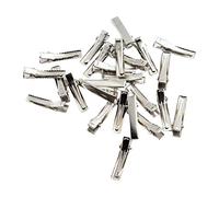 30/100 pinzas planas de cocodrilo de una sola punta para el pelo, 32 mm, 30 unidades