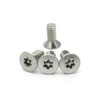 30-100 Uds M2 M2.5 M3 M4 Acero Inoxidable A2 Tornillo Torx De Cabeza Plana con Pilar Sus 304 Tornillos De Cabeza De Seguridad De Seis Lóbulos(M4x12 (50pcs))