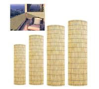 30-180cm Altura Rollo De Valla De Caña Natural, Tejido a Mano Aislante Valla De Jardín, Privacidad Cerca De Bambú con Lazos para Facilitar Su Instalación, para Piscina Balcón Patio(Natural)