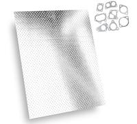 30 × 20 cm Junta de Escape para Cortar, Espesor 1,6 mm, Lámina Metálica Compuesta Multicapa, Solución Universal para Bridas, Hasta 350 °C