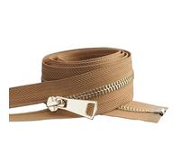 30/40/50/60/70/80Cm Extremo Abierto 5# Auto-Lock Cremallera De Metal Dorado Diy Artesanía,Marrón,50cm