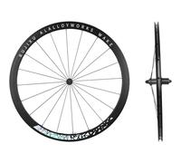 30/40/50Mm Llantas Bicicleta 700C Carretera Rueda Delantera Rueda Trasera Juego C/V/Rim Freno Aluminio Aleación Cierre Rápido Rueda Juego 7/8/9/10/11/12 Velocidades Cassette Delantera,Color,50mm