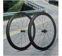 30/40/50Mm Llantas Bicicleta 700C Carretera Rueda Delantera Rueda Trasera Juego C/V/Rim Freno Aluminio Aleación Cierre Rápido Rueda Juego 7/8/9/10/11/12 Velocidades Cassette Delantera,Negro,50mm