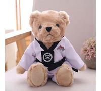 30-40cm Lindo Taekwondo Teddy Bear Peluches Rellenos Kawaii Animal Bear Doll Juguete de Regalo Creativo para Regalo de cumpleaños 40cm Blanco