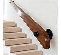 30-450cm Barandilla De Escalera Madera Barandil De Escalera Montaje En Pared, Apoyabrazos De Seguridad Para Interior Y Exterior, Parapeto Puertas Ático(50cm/1.6ft)